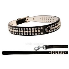 Ошейник и поводок для кошек Triol YS1206-2, черный