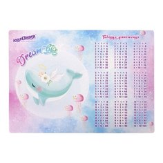 Коврик настольный Юнландия "Whale", А3, 56х33см, пластик, 5шт. (270396)