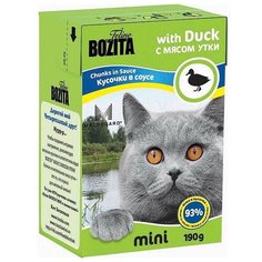 Влажный корм для кошек Bozita MINI, с уткой 2 шт. х 190 г (кусочки в соусе)
