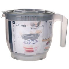Миска для смешивания продуктов с двумя крышками, 2200 мл Kilux