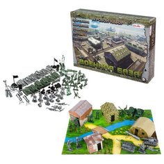 KG1-050 Детский набор солдатиков "Военная база", в коробке, солдатики+карта+сооружения, Colorplast