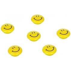 Магниты для доски Attache Smile 328755, желтый
