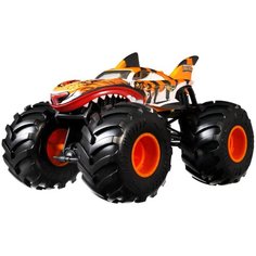 Монстр-трак Hot Wheels большой Тигровая акула GWL14 1:24, оранжевый/черный