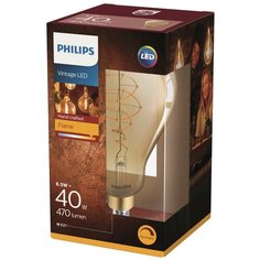 Лампа светодиодная Philips Vintage LED груша, E27, 6.5Вт