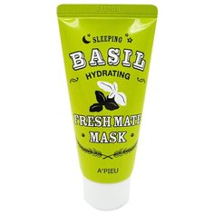 APIEU Ночная маска Sleeping Basil Hydrating Fresh Mate Mask с экстрактом базилика и баобаба, 50 мл