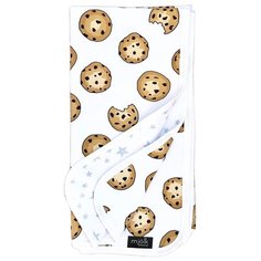 Двусторонний плед Mjolk Печенье, размер 80*80, цвет белый/коричневый