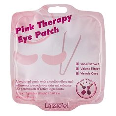 LASSIEEL Патчи для глаз гидрогелевые с экстрактом вина Pink Therapy Eye Patch, 16 шт.