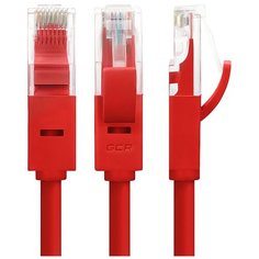 Патч-корд 7.0м для подключения к интернету LSZH кат5e ethernet high speed 1 Гбит/с RJ45M малодымный красный GCR