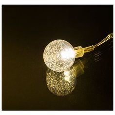 Гирлянда светодиодная Perfeo "Шар 4" 10LED, прозрачный пластик, 1.5м, 2хАА