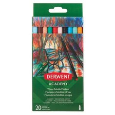 Фломастеры Derwent Academy, 20 цветов, 98202
