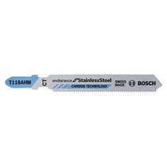 Пилка лобзиковая BOSCH 2608630663 T 118 AHМ Endurance for Stainless Steel, Carbide, 3 шт.