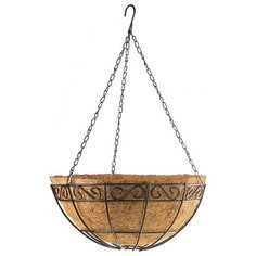 Кашпо PALISAD подвесное 69004 30 х 48 см черный/бежевый