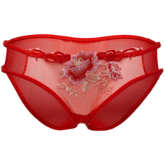 Le Cabaret Трусы танга с вышивкой Сорез, размер 40-48, красный