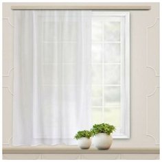 Штора вуаль однотонная 285х180 см, белый, пэ 100% 5472095 Witerra