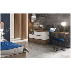 Комод-стол Top (47/160/63/95) 4 ящика, дуб дымчатый/белый I Modern