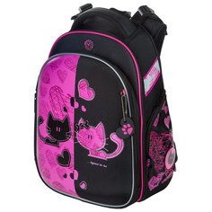 Ранец Hummingbird 82T Котята розово-черный 39*28*21см