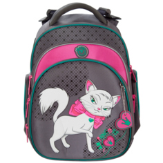 Ранец с мешком д/обуви Hummingbird 68TK Кошечка белая 37*32*18см