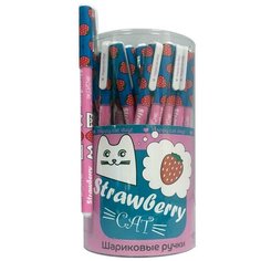 Ручка шариковая CENTRUM Happy cat розовая 0.7мм цвет чернил синий