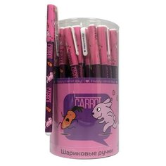 Ручка шариковая CENTRUM Happy Carrot розовая цвет чернил синий 0.7мм