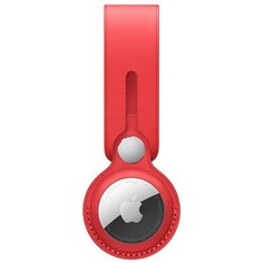 Кожанный брелок-подвеска для AirTag красного цвета Apple