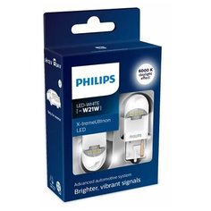Лампы светодиодные W21W 12/24V-LED 1,7W (W3x16d) 6000K White X-tremeUltinon LED gen2 (к.уп.2шт.) Philips