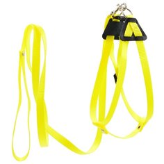 Комплект ZOOexpress 1004Ж (поводок + шлейка) желтый