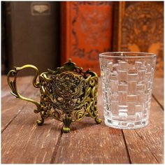 Подстаканник со стаканом "С Юбилеем", 11,3 х 11,5 х 7,3 см Семейные традиции