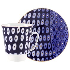 Чашка с блюдцем кофейная. Императорский фарфоровый завод. Форма Майская. Рисунок Clear. 165 мл.