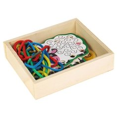 Шнуровка в коробке "Весёлые зверята", 4 шт. Лесная мастерская