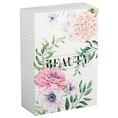Коробка подарочная Дарите счастье Beauty 16 × 23 × 7.5 см белый/розовый/зеленый