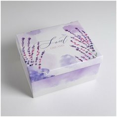 Коробка складная Лаванда, 31,2 х 25,6 х 16,1 см Дарите счастье