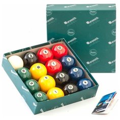 Комплект бильярдных шаров для русской пирамиды Aramith Premier 68 мм цветные с номерами