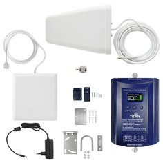 Усилитель сотовой связи 2G и интернета 3G двухдиапазонный. Комплект Titan-900/2100 PRO (LED). Площадь действия до 1000 м2