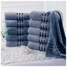 Доми Полотенце банное Harmonika Цвет: Серо-Голубой 70х130 см - 10 шт Dome