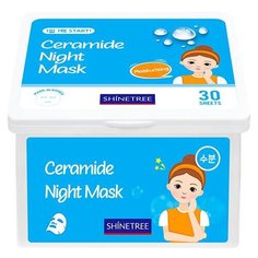 Shinetree Маска тканевая ночная с керамидами Ceramide Night Mask, 30 шт.