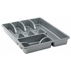 Лоток для столовых приборов 38х29см, цвет: серый DRINA