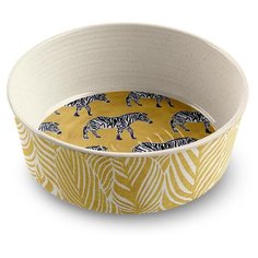 Миска для животных TARHONG "Safari Zebra", бежево-жёлтая, 17х17х5.8см (950мл)