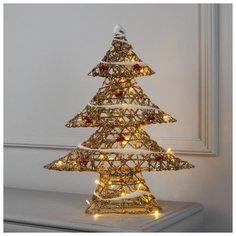 Фигура световая Luazon Lighting "Елка с ягодами" 50 см, 220 V, белый (FSNL-209)