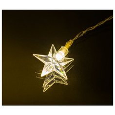 Гирлянда светодиодная Perfeo "Звёздочка 1" 10LED, прозрачный пластик, 1.5м, 2хАА