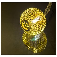 Гирлянда светодиодная Perfeo "Шар 1" 10LED, металл, 1.5м, 2хАА