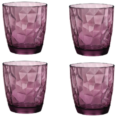 Набор стаканов Diamond фиолетовый 300 мл, Bormioli Rocco 4 шт, B350230P
