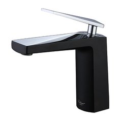 Смеситель для раковины (умывальника) Boheme Venturo 371-B черный/серебристый