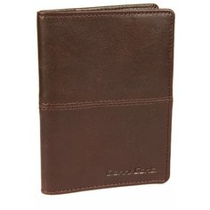 1137455E dark brown Обложка для паспорта Gianni Conti