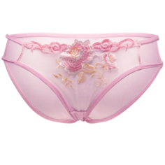 Le Cabaret Трусы танга с вышивкой Сорез, размер 40-48, бледно-розовый
