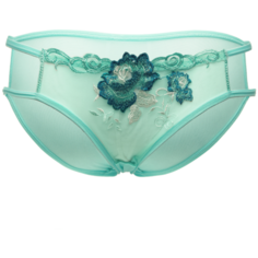 Le Cabaret Трусы танга с вышивкой Сорез, размер 40-48, мятный