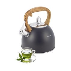 Чайник 2,5л из нержавеющей стали со свистком и ручкой soft touch Kamille