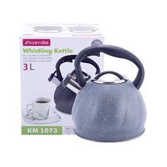 Чайник 3л из нержавеющей стали со свистком и нейлоновой ручкой Kamille