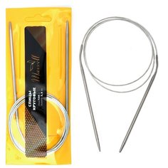 Спицы для вязания круговые Maxwell Gold, металлические на тросике 120-35 ?3,5 мм /120 см