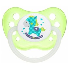 Canpol Пустышка анатомическая Canpol Toys латекс, 18м+, арт. 23/261, цвет зелёный