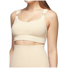 Майка бесшовная укороченная для кормящих женщин ФЭСТ, размер 158, 164-100-106, бежевый